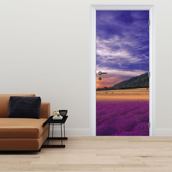 Fototapeta na dveře - Levandulová louka (95x205cm)