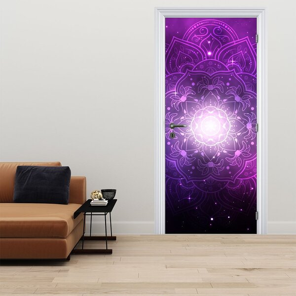 Fototapeta na dveře - Fialová abstrakce (95x205cm)