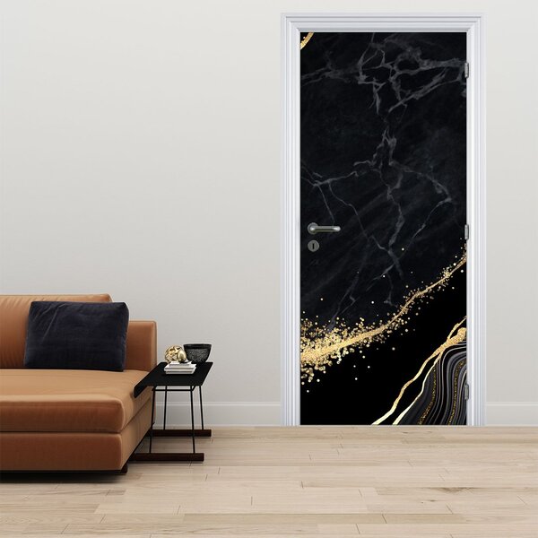 Fototapeta na dveře - Zlatá abstrakce (95x205cm)
