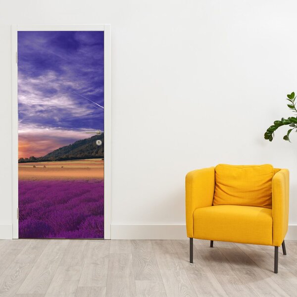 Fototapeta na dveře - Levandulová louka (95x205cm)