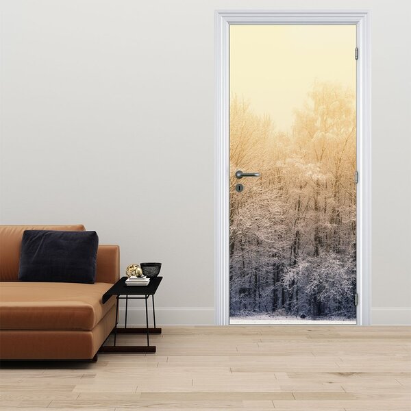 Fototapeta na dveře - Mrazivý les (95x205cm)