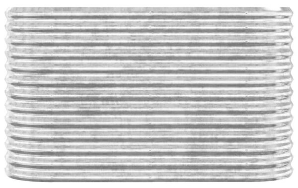 Vyvýšený záhon pozinkovaná ocel 114x40x68 cm stříbrný