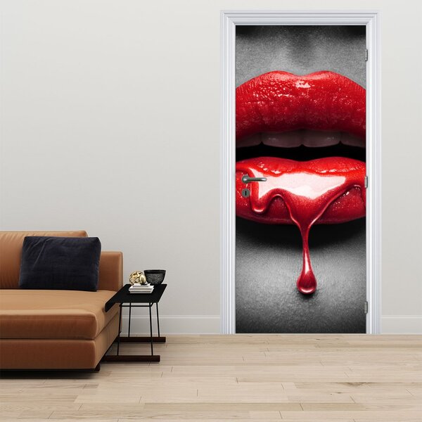 Fototapeta na dveře - Ženské rty (95x205cm)