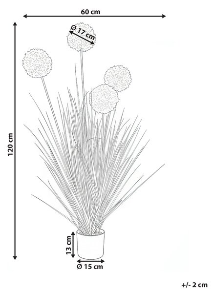 Umělá rostlina SNOWBALL BUSH 120 cm Bílá