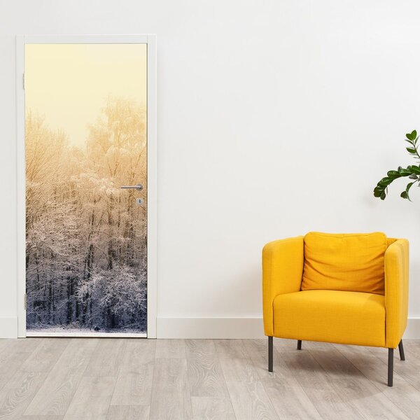 Fototapeta na dveře - Mrazivý les (95x205cm)