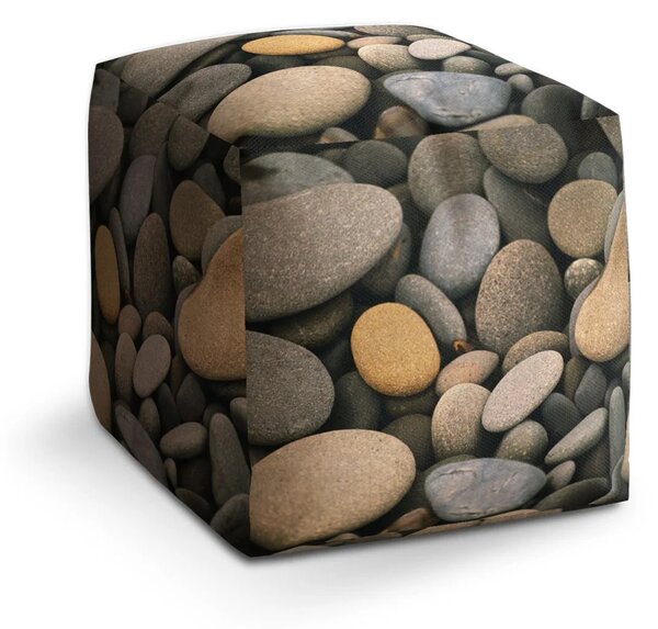 Sablio Taburet Cube Kameny - 40x40x40 cm