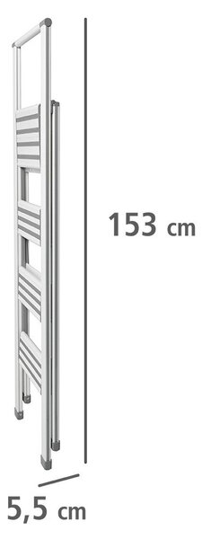 Hliníkový žebřík, 4-stupňový - bílý, WENKO