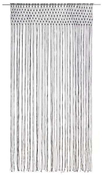 Macramé závěs antracitový 140 x 240 cm bavlna