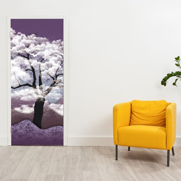 Fototapeta na dveře - Strom v oblacích (95x205cm)