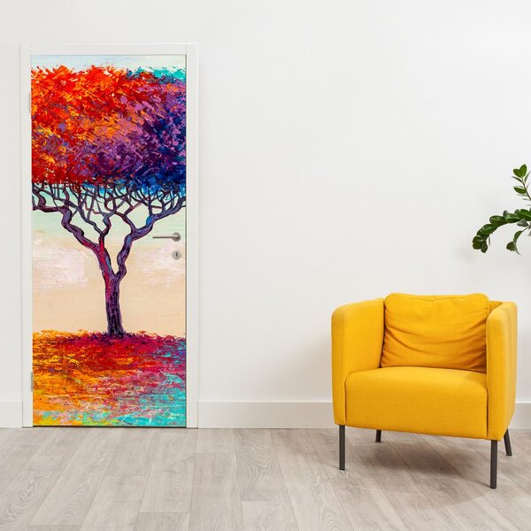 Fototapeta na dveře - Malovaný strom (95x205cm)