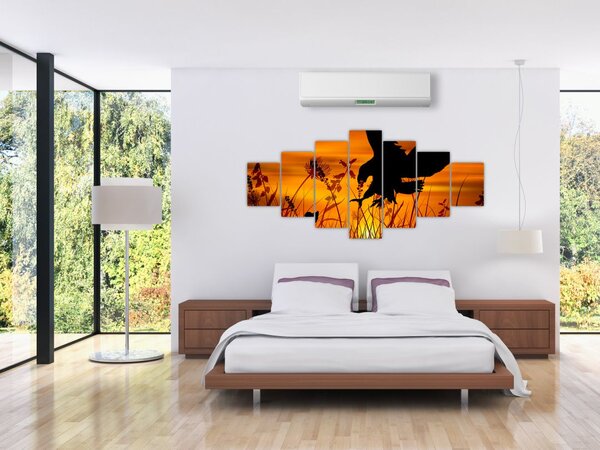 Obraz siluety dravce (210x100 cm)
