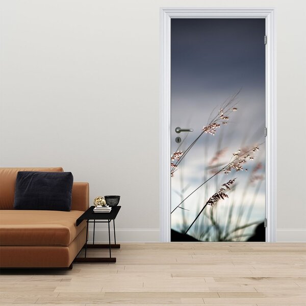 Fototapeta na dveře - Luční kvítí u jezera (95x205cm)