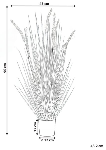 Umělá rostlina BRISTLEGRASS 90 cm Zelená