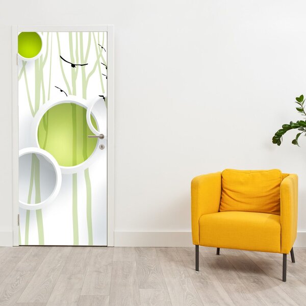 Fototapeta na dveře - Abstrakce se stromy (95x205cm)
