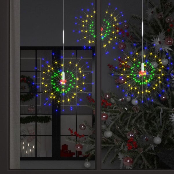 Venkovní vánoční ohňostroje 4 ks vícebarevné 20 cm 560 LED diod