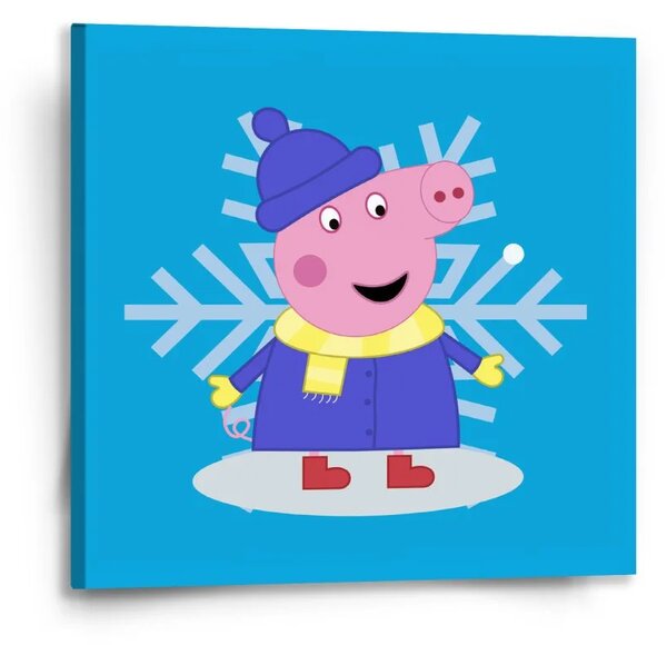 Sablio Obraz Prasátko Pepina Vločka - 50x50 cm