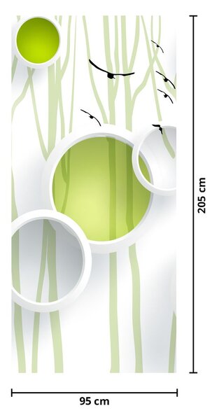 Fototapeta na dveře - Abstrakce se stromy (95x205cm)