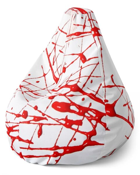Sablio Sedací vak Pear Krvavé cákance - 70 x 95 x 15 cm