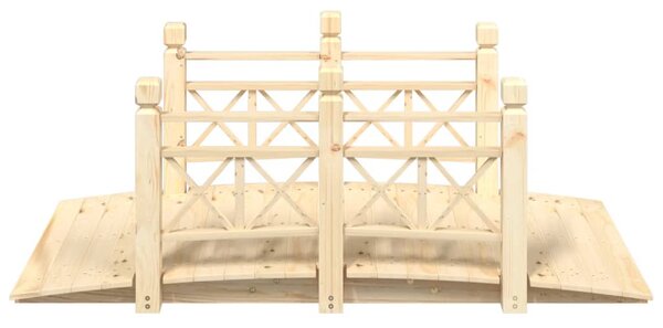 Zahradní můstek se zábradlím 150x67x56 cm masivní smrkové dřevo