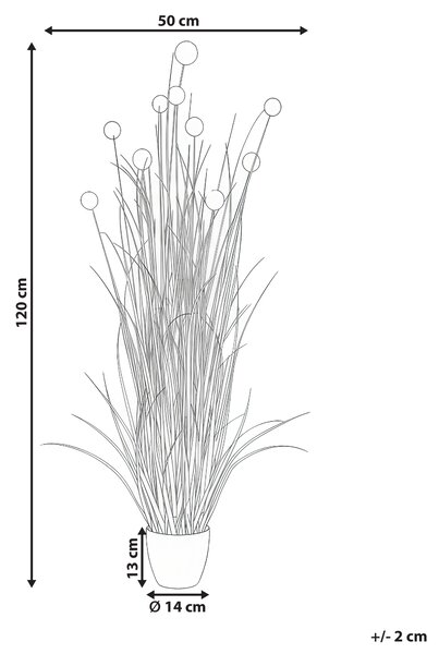 Umělá rostlina POMPOM GRASS 120 cm Zelená