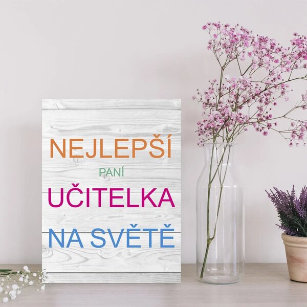 Sablio Dárková cedulka Nejlepší paní učitelka na světě: 30x40 cm