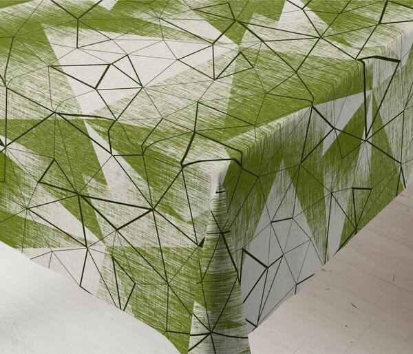 DekorTextil Ubrus s nešpinivou úpravou Diament - zelený ROZMĚR: pr. 155 cm - kruh