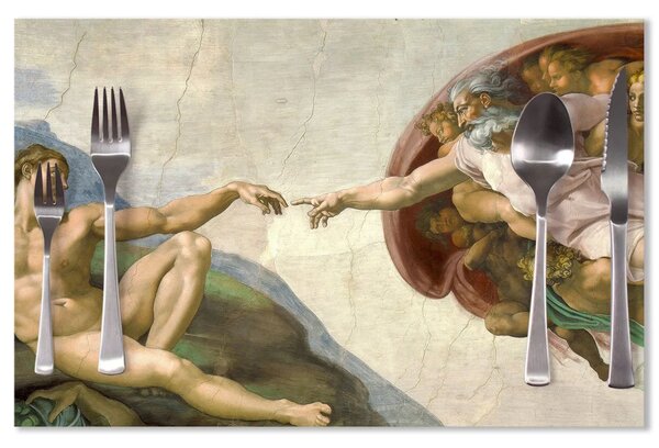 Sablio Prostírání Stvoření Adama - Michelangelo Buonarroti: 40x30cm