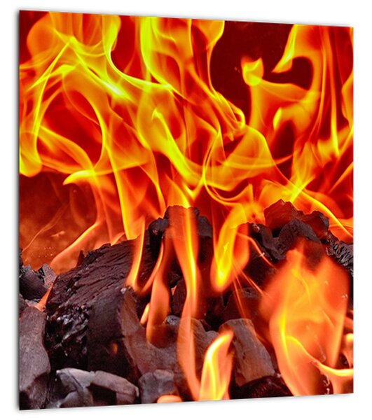 Obraz hořících uhlíků (30x30 cm)