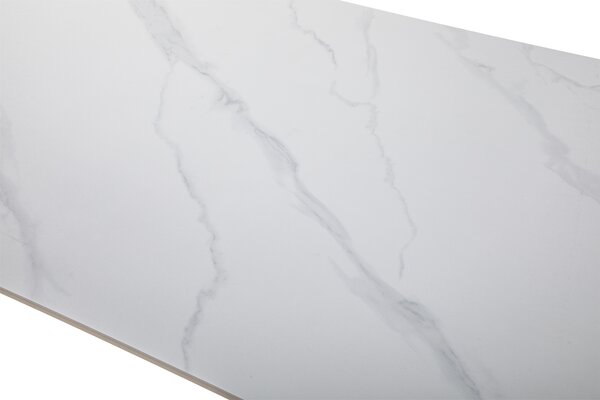 Noela Jídelní stůl s keramickou deskou v dekoru bílého mramoru CERAMON 140