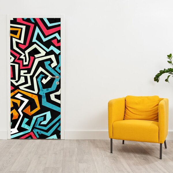 Fototapeta na dveře - Grafická abstrakce (95x205cm)