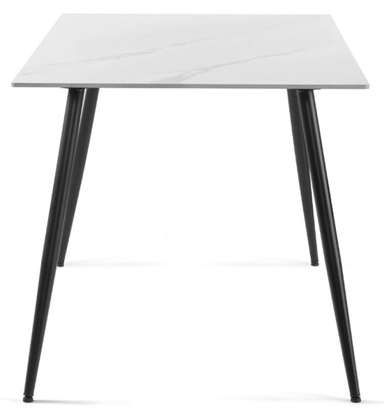 Noela Jídelní stůl s keramickou deskou v dekoru bílého mramoru CERAMON 140