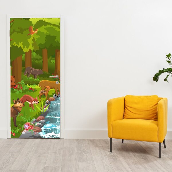 Fototapeta na dvěře - Motiv se zvířátky (95x205cm)