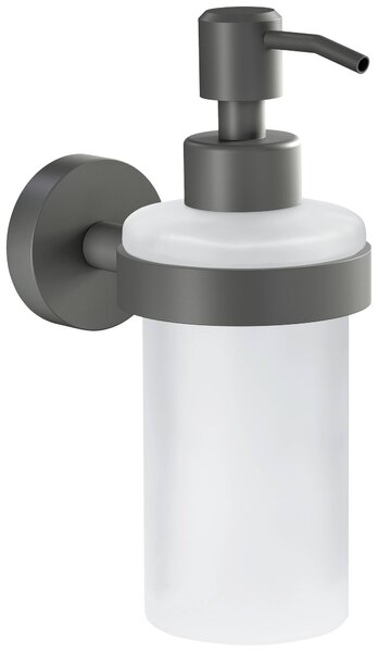 Tesa MOON GREY 40584-00000-00 zásobník na mýdlo 200 ml šedá (matná), satinované sklo