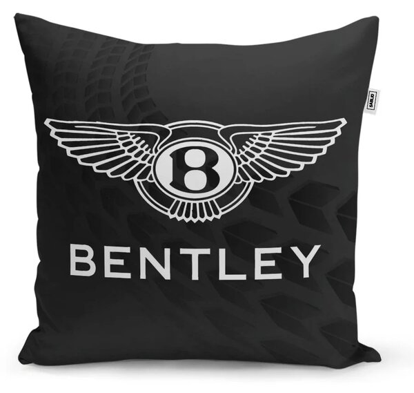 Sablio Polštář Logo Bentley Černý - 40x40 cm