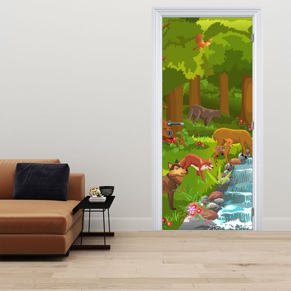 Fototapeta na dvěře - Motiv se zvířátky (95x205cm)