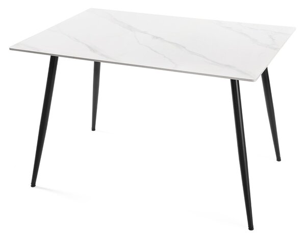 Noela Jídelní set CERAMON 120 bílý + 4x židle MARIE tmavě šedá