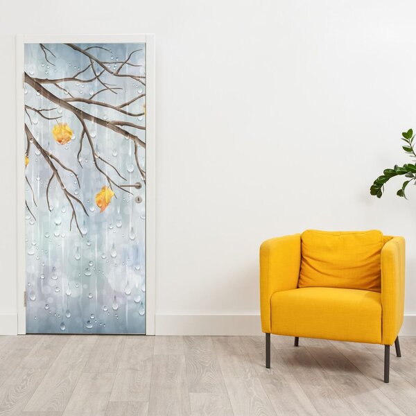 Fototapeta na dveře - Deštivý podzim (95x205cm)
