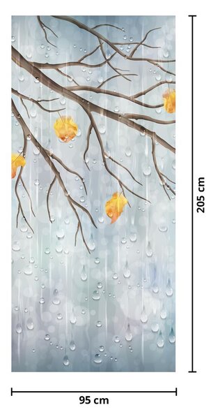 Fototapeta na dveře - Deštivý podzim (95x205cm)