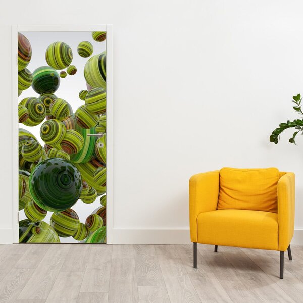 Fototapeta na dveře - Pruhované koule (95x205cm)