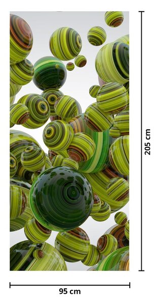 Fototapeta na dveře - Pruhované koule (95x205cm)