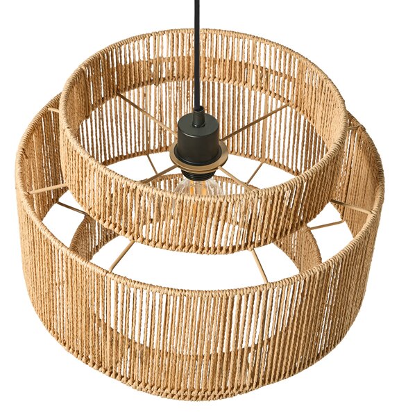 Závěsná lampa WOKIRO Papírové lano Přírodní