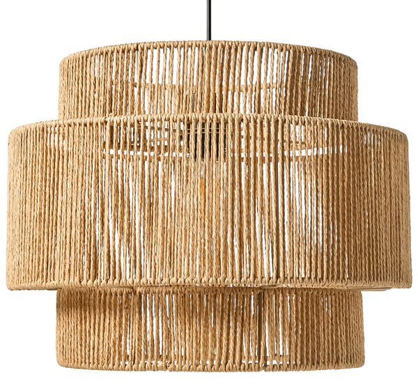 Závěsná lampa WOKIRO Papírové lano Přírodní