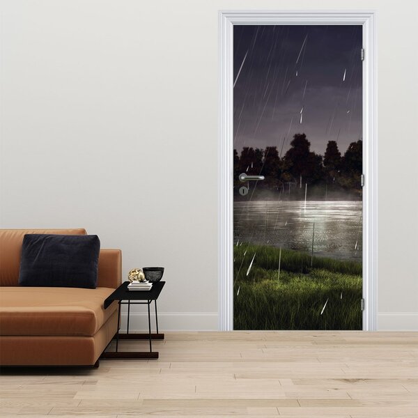 Fototapeta na dveře - Deštivý večer (95x205cm)