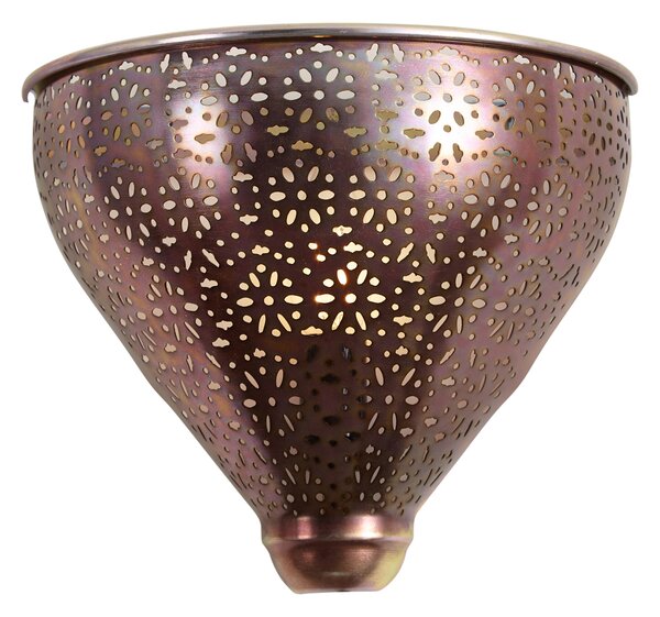 Orientální nástěnná lampa měděná se vzorem - Muraf