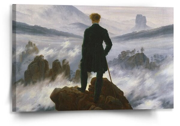Sablio Obraz Poutník nad mořem mlhy - Caspar David Friedrich - 120x80 cm