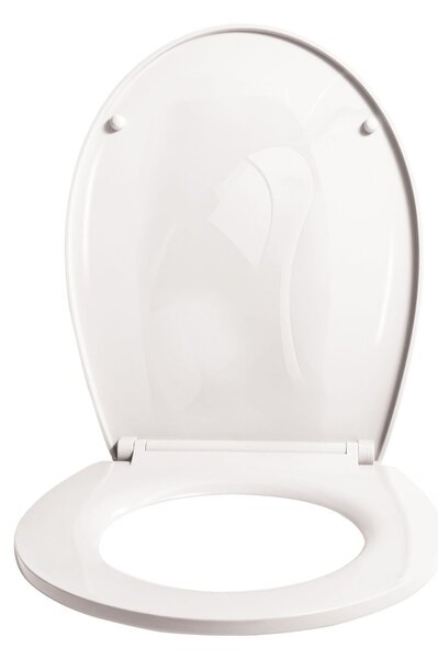Spirella WC prkénko BROOKE, bílé, recyklovaný plast