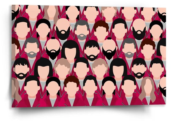 Sablio Obraz Money heist Anonymní tváře - 120x80 cm