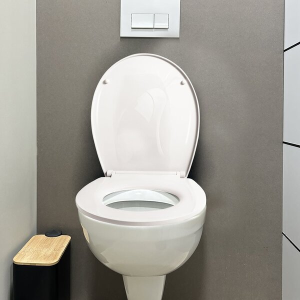 Spirella WC prkénko BROOKE, bílé, recyklovaný plast