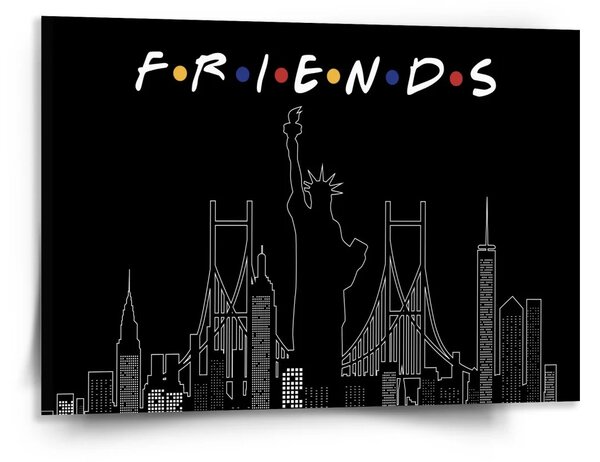 Sablio Obraz Seriál Přátelé FRIENDS Obrysy - 150x110 cm