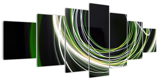 Obraz zelených čar (210x100 cm)